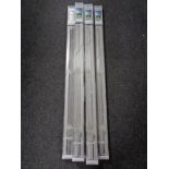 Six 25mm aluminium blinds 120 x 200 cm (boxed)