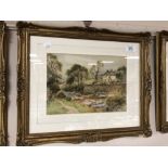 Harry Sticks (1867-1938), The Wear Low St. Johns Chapel , watercolour, signed, in gilt frame.