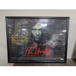 A framed The Libertine film poster