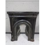 A cast iron fire insert