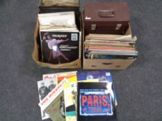 Two boxes of vinyl lps and 78's - Ella Fitzgerald,