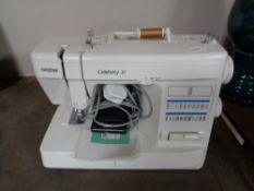 A Brother Celebrity 21 electric sewing machine with pedal