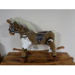 A soft toy rocking horse