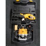 Two JCB cased power tools, reciprocating saw,