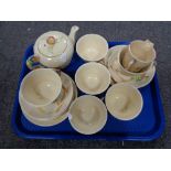 A tray of nineteen piece Burleigh ware Country side tea service