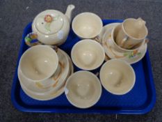 A tray of nineteen piece Burleigh ware Country side tea service
