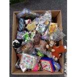 A box of Mcdonalds toys