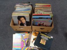 Two boxes of vinyl lps, Shirley Bassey, compilations,