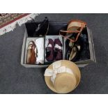 A box of lady's hat, handbags and shoes, Marco Moreo,