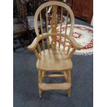 A Victorian style pine child's chair
