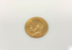 A George V gold sovereign 1915