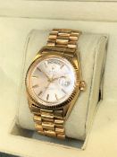 Rolex - A gentleman's 18 carat gold Oyster Perpetual Day-Date automatic wristwatch, model 1803,