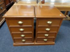 A pair of contemporary four drawer chests
