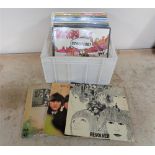 A plastic crate of vinyl lps - Pink Floyd,