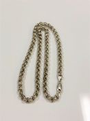 A heavy sterling silver chain necklace, 55.9g.