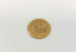 A Victorian gold half sovereign 1871