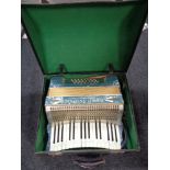 A cased Paolo Antonio piano accordian