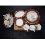 A 42 piece Royal Doulton Rosewood tea and dinner service
