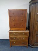 Two twentieth century three drawer chests