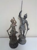 A spelter figure - Agriculture,