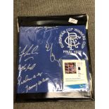 An authentic signed football shirt - Rangers European Cup Winners 1972.