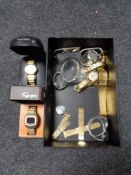 A box of assorted lady's and gent's watches, Swiss emperor,