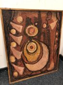 Continental School : Abstract panel,