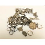 A large quantity of silver jewellery