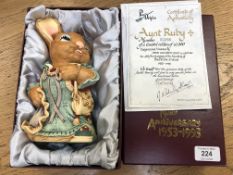 A Pendelfin limited edition figure, Aunt Ruby, boxed with certificate, number 266 of 10,