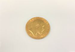 An Edward VII gold sovereign 1910