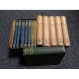 A box of 14 antique volumes - The Works of Robert Browning,