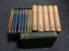 A box of 14 antique volumes - The Works of Robert Browning,