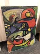 Continental School : Abstract figures,