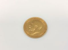 A George V gold sovereign 1912