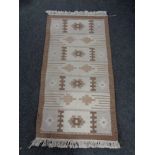 A flat weave rug