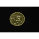 A gold half sovereign - Isle of Man 1973