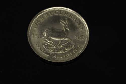 A South Africa gold 1/4 oz Krugerrand 1980.