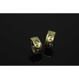 A pair of 18ct yellow gold diamond earrings by Boodles and Dunthorne, 15.1g, approximately 0.