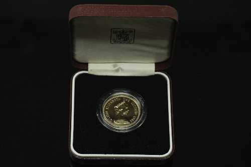 The Royal Mint - A Hong Kong $1000 coin, Lunar Year of the cockerel 1981, 22ct gold 15.98g. - Image 2 of 2