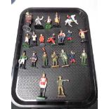 A tray of military figures,