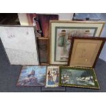 A quantity of framed pictures and prints,