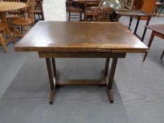An oak refectory dining table