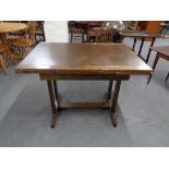 An oak refectory dining table