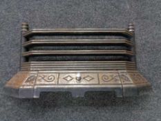 A cast iron chromed fire front