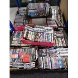 Eight boxes of DVD's and CD's