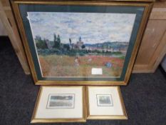 Two framed Francis Shearing limited edition prints together with a further print depicting a poppy