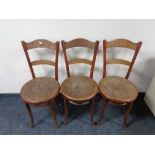 Three bentwood chairs