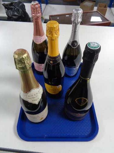 A tray of Michael Arnould and Fils Grand Crux Champagne together with four further bottles of