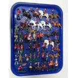 A tray of twentieth century hand painted lead figures