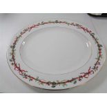 A Royal Worcester Holly ribbons meat plate